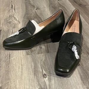 Journee Collection Dark Green Loafer Heels